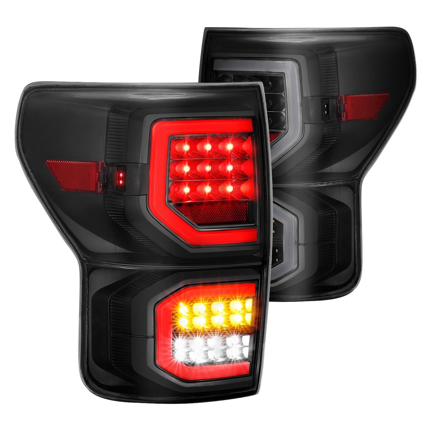 Anzo 311337 Black Smoke Plank Style Fiber Optic LED Tail Lights