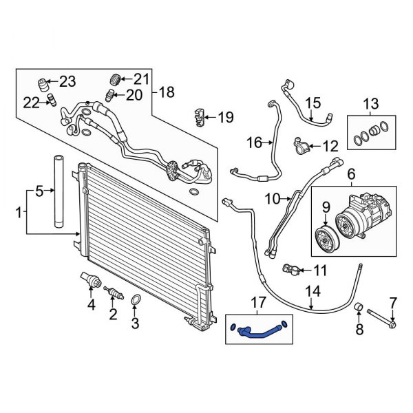 Audi OE 4H0260702B A C Refrigerant Hose Adapter