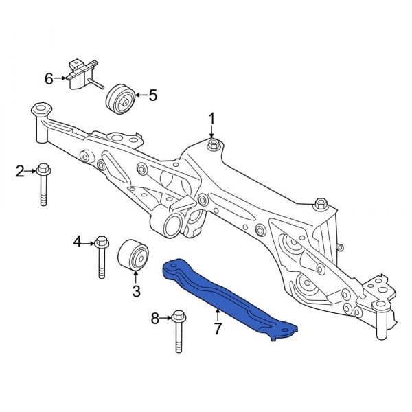 BMW OE 33326895089 Rear Suspension Subframe Crossmember Brace