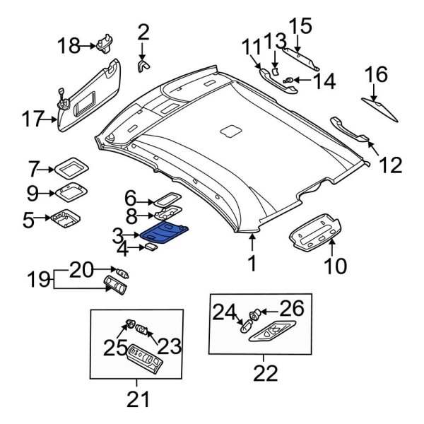 BMW OE 54137134542 Sunroof Cover