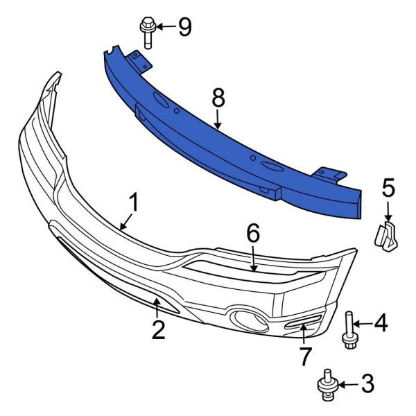 Chrysler Oe Ac Front Bumper Cover Reinforcement Beam