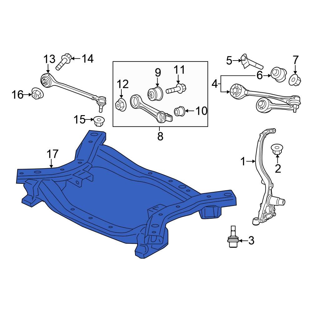 Chrysler Oe Aa Front Suspension Subframe Crossmember