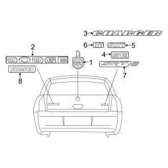 2010 Dodge Charger Logos Emblems Lettering Grille Hood CARiD