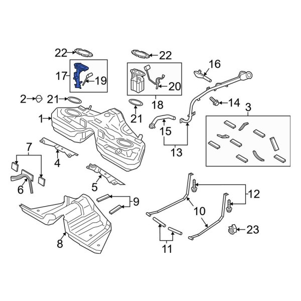 Ford OE FR3Z9275A Right Fuel Pump And Sender Assembly