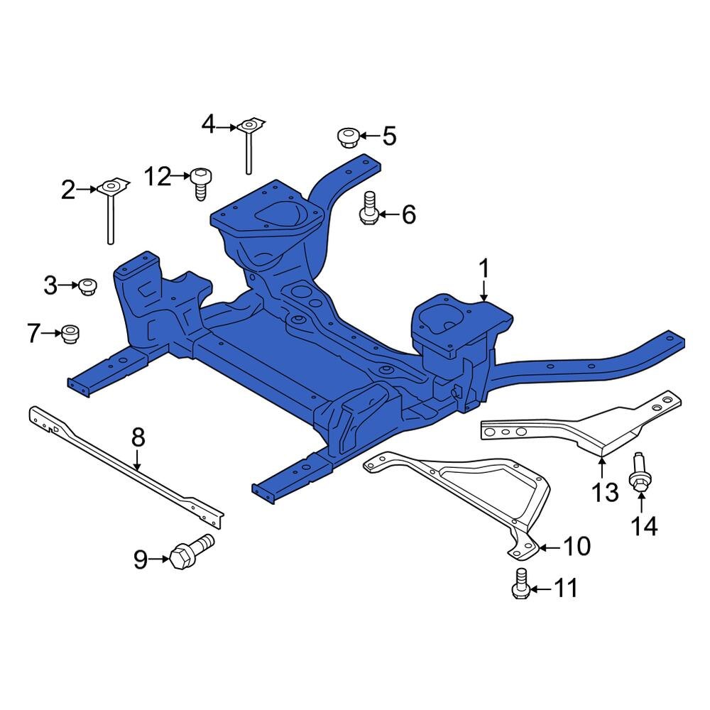 Ford OE PR3Z5C145A Front Suspension Subframe Crossmember