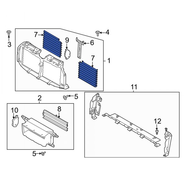 Ford Oe Ml Z Bb Front Lower Radiator Support Air Deflector