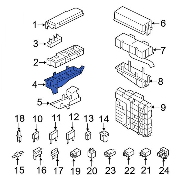 Ford OE 9L8Z14A003B Lower Fuse Box Cover