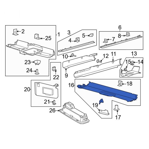 Ford Oe M Dz Aa Rear Roof Opening Trim