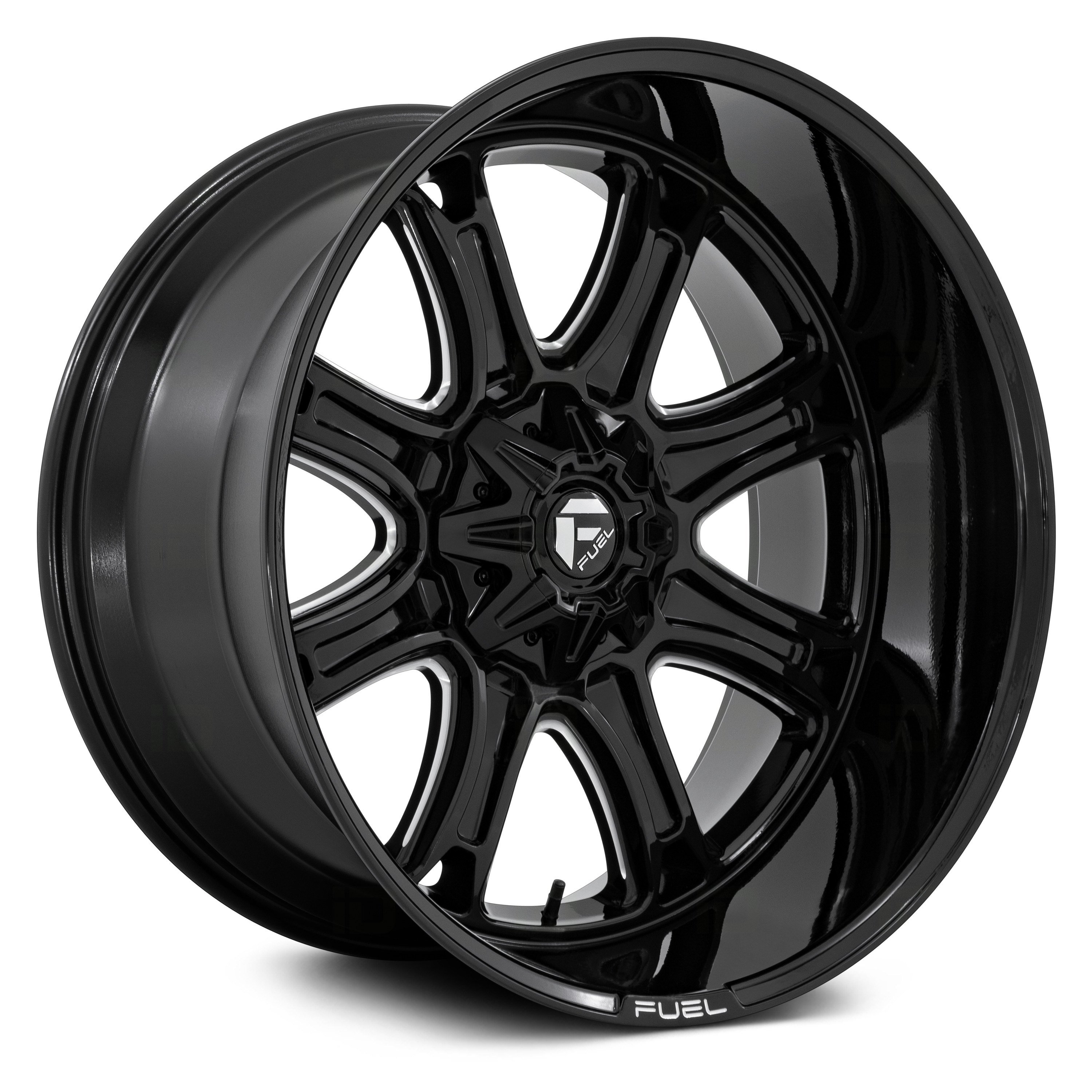 FUEL FC853 DARKSTAR Wheels Gloss Black With Milled Accents Rims