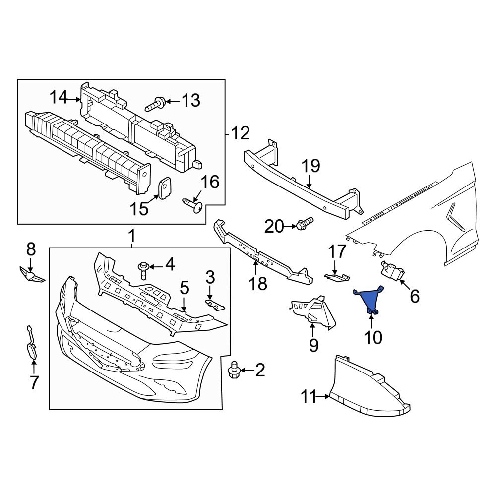 Genesis OE 86544G9500 Front Right Radiator Support Air Duct