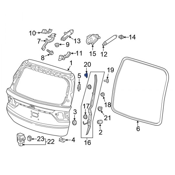 Honda OE 90656SJKJ01 Liftgate Object Sensor Nut