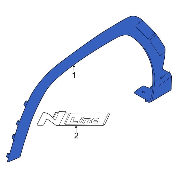 Hyundai Oe N Ca Front Left Wheel Arch Molding