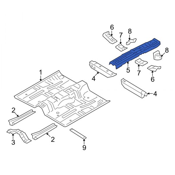 Hyundai Oe H Center Floor Pan Reinforcement