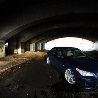 Menacing Silver Bmw Series Wearing Custom Vossen Multispoke Wheels