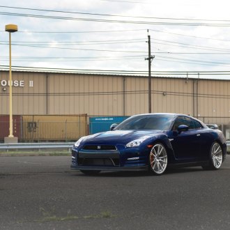 Burgundy Nissan GT R Equipped With Gold Custom Wheels By Rohana CARiD