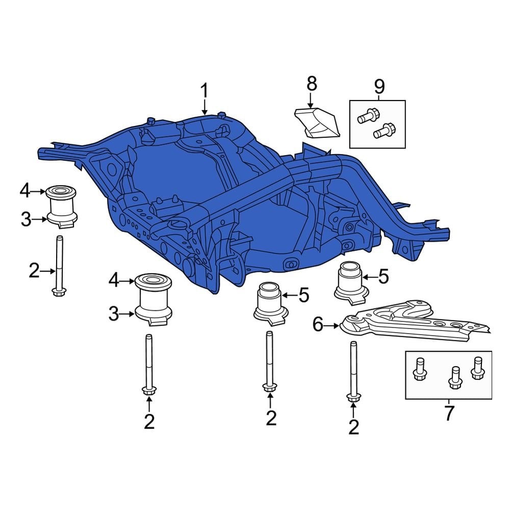 Jeep Oe Ad Front Suspension Subframe Crossmember