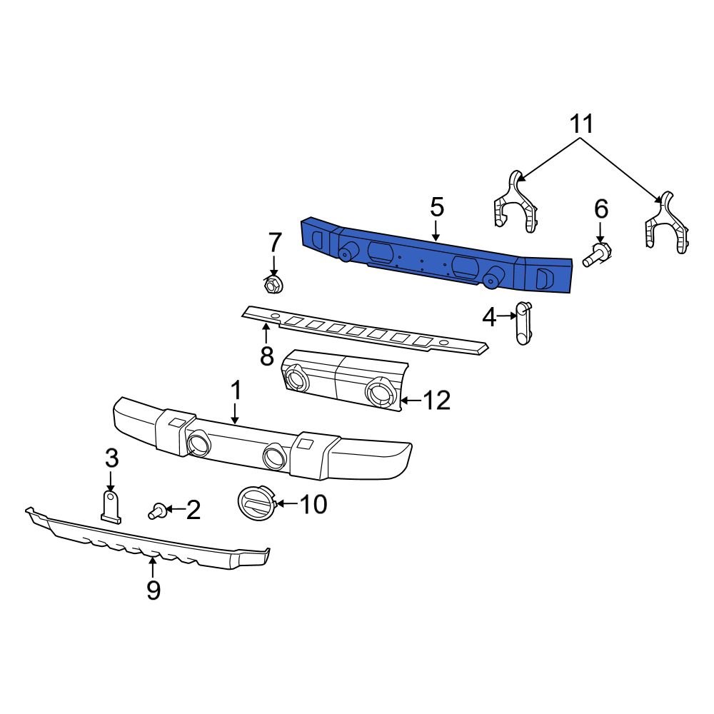 Jeep Oe Ab Front Bumper Impact Bar