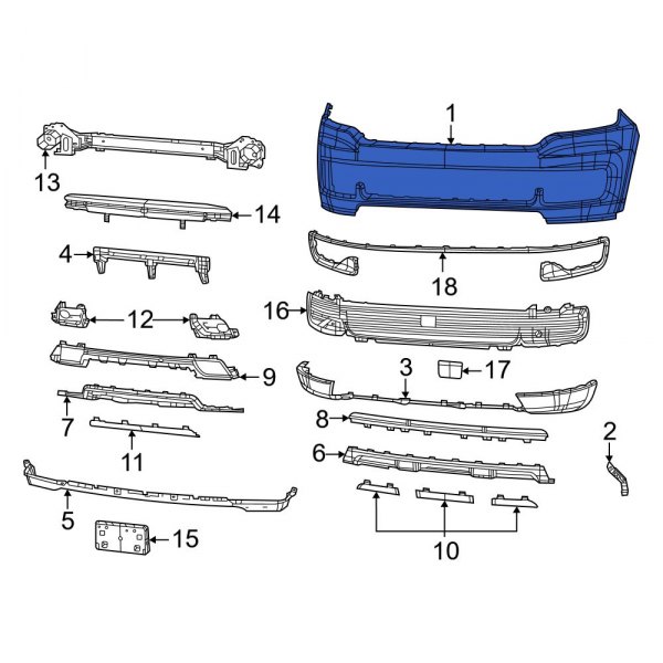 Jeep Oe Aa Front Upper Bumper Cover