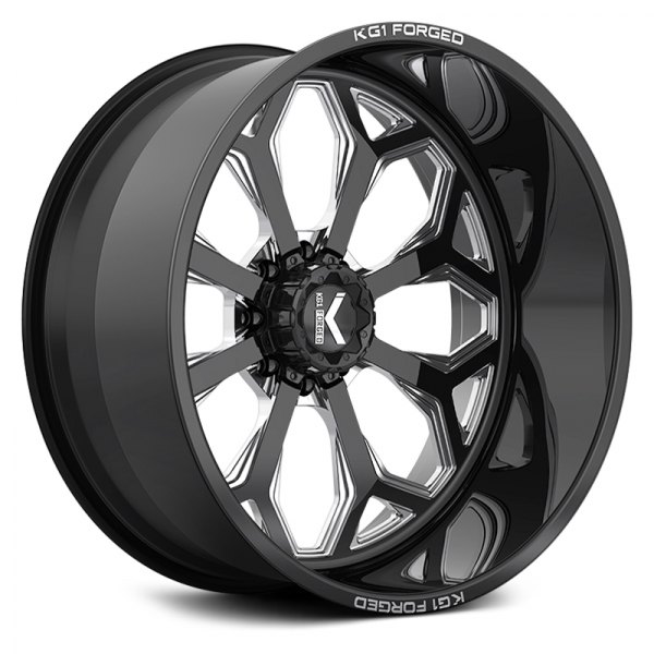 KG1 FORGED KF008 KNOX 8 Wheels Gloss Black With Milled Accents Rims