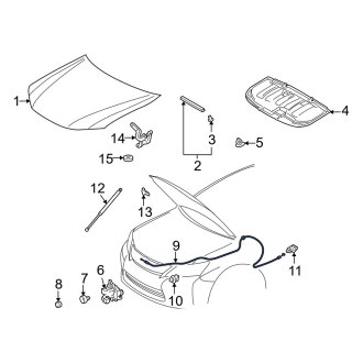 Lexus Hs Hood Release Cables Handles Carid