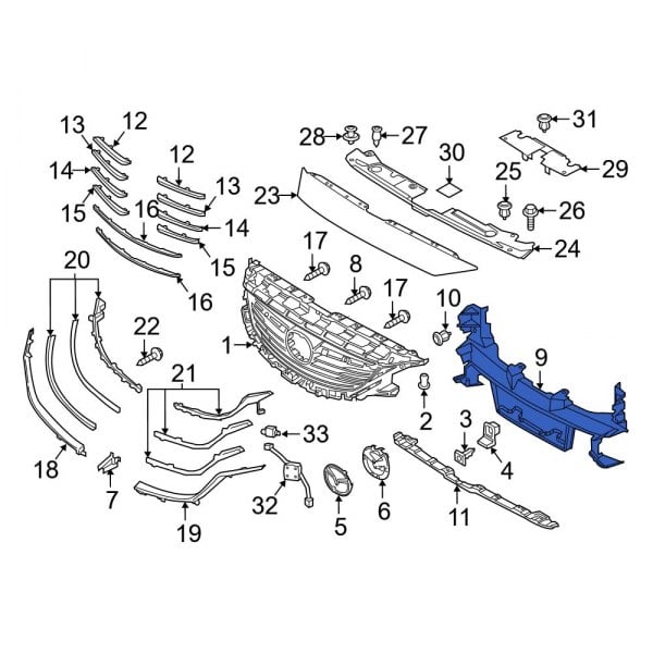 Mazda Oe Ghp C A Front Radiator Support Air Duct