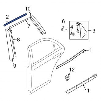 Mazda CX 7 Door Moldings Side Edge Belt CARiD