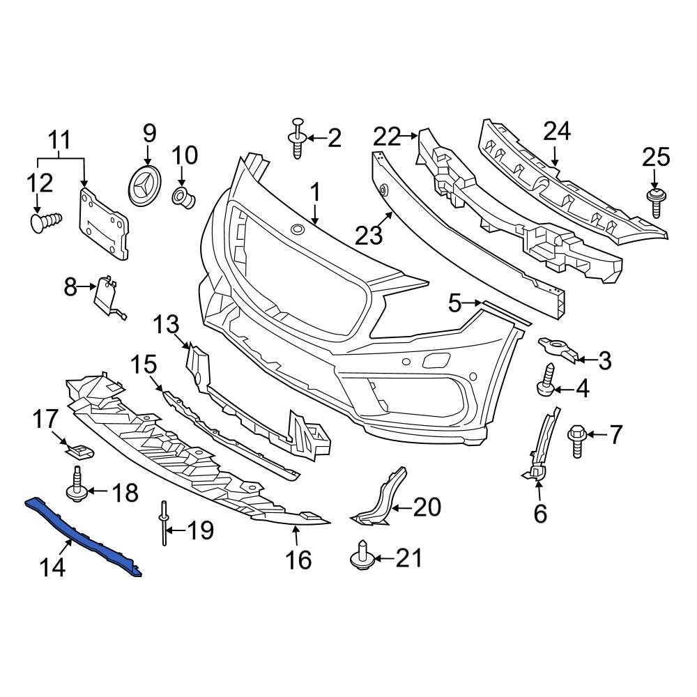 Mercedes Benz Oe Front Lower Bumper Trim