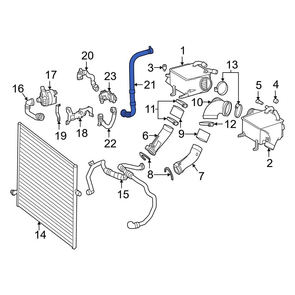 Mercedes Benz OE 2225019700 Turbocharger Intercooler Hose