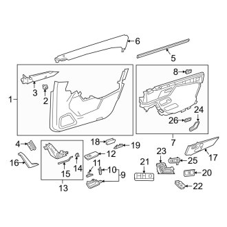 2023 Mercedes CLA Class Interior Door Panels Armrests CARiD