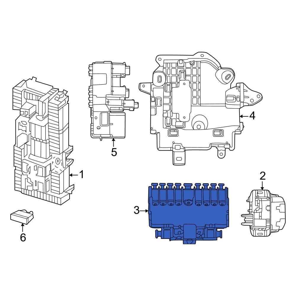 Mercedes Benz OE 223540834464 Front Right Inner Fuse Box