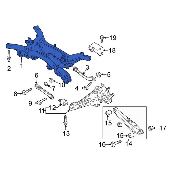 Mitsubishi Oe A Rear Suspension Subframe Crossmember