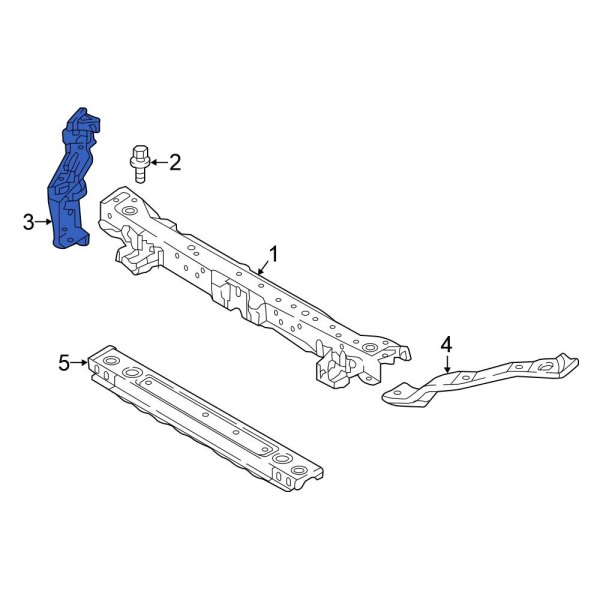 Mitsubishi Oe C Front Right Radiator Support Tie Bar Extension