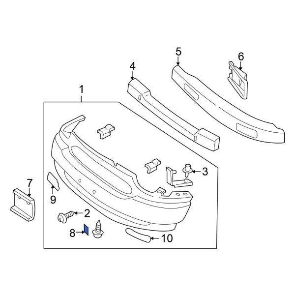 Nissan Oe B Front Lower Bumper Cover Spacer Panel