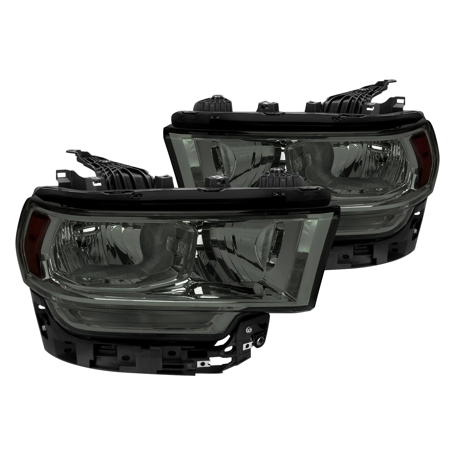 Spec D 2LH RAM1925G RS Chrome Smoke Factory Style Headlights