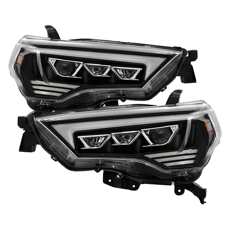 Spyder PRO JH T4R14 LB BK Black DRL Bar Projector Headlights With