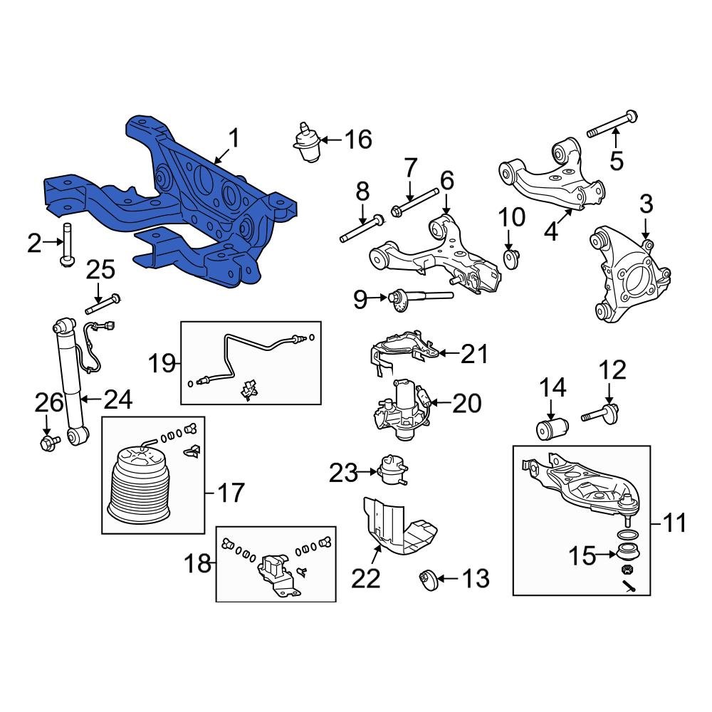 Toyota Oe C Rear Suspension Subframe Crossmember