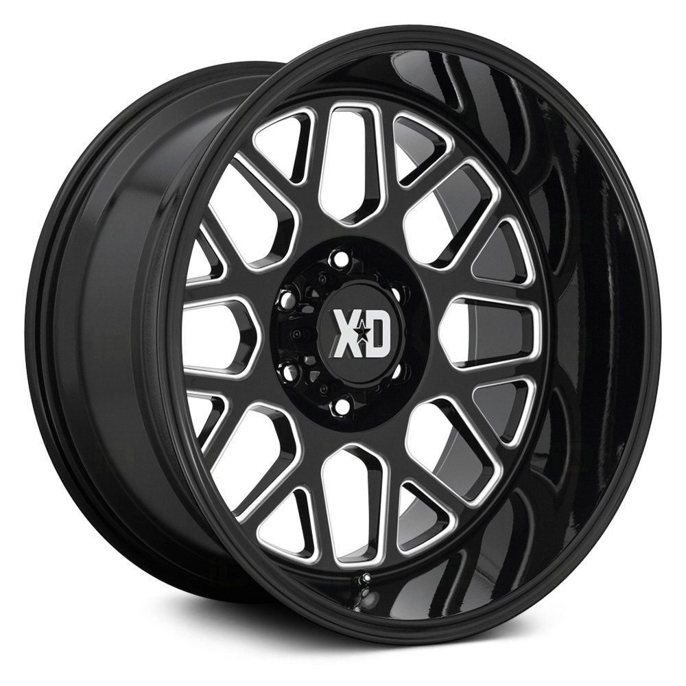 Xd Series Xd Grenade Wheels Gloss Black With Milled Accents Rims