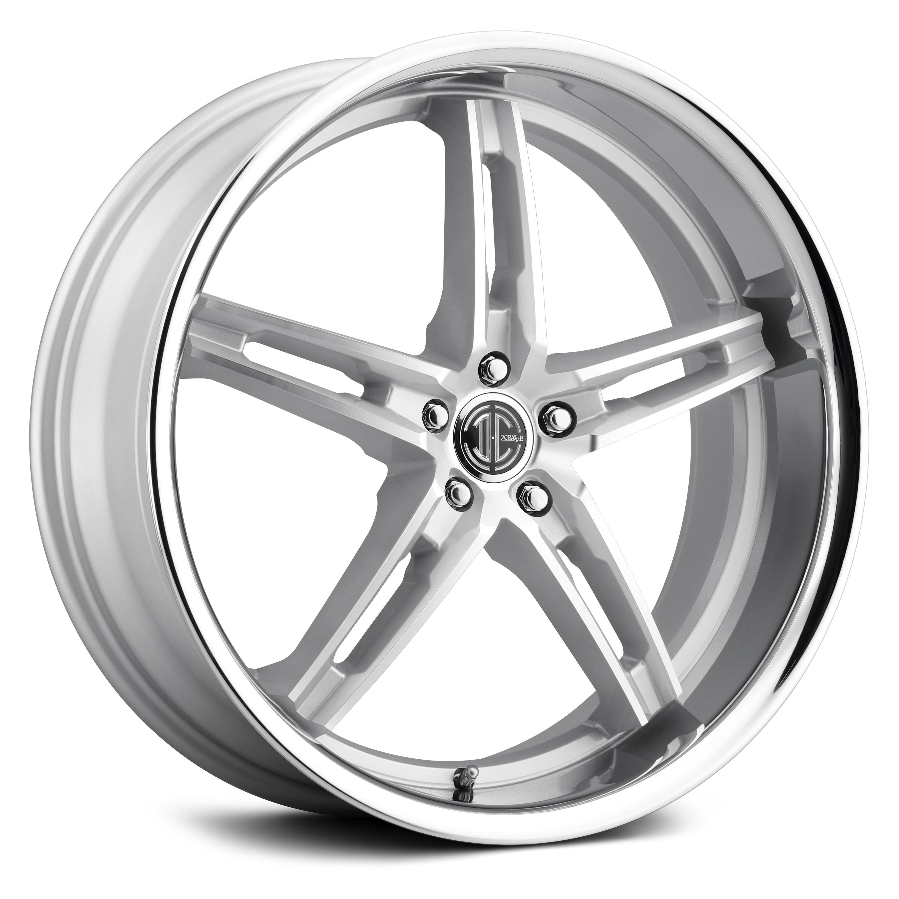 2CRAVE® NUMBER 38 Wheels - Platinum Silver with Machined