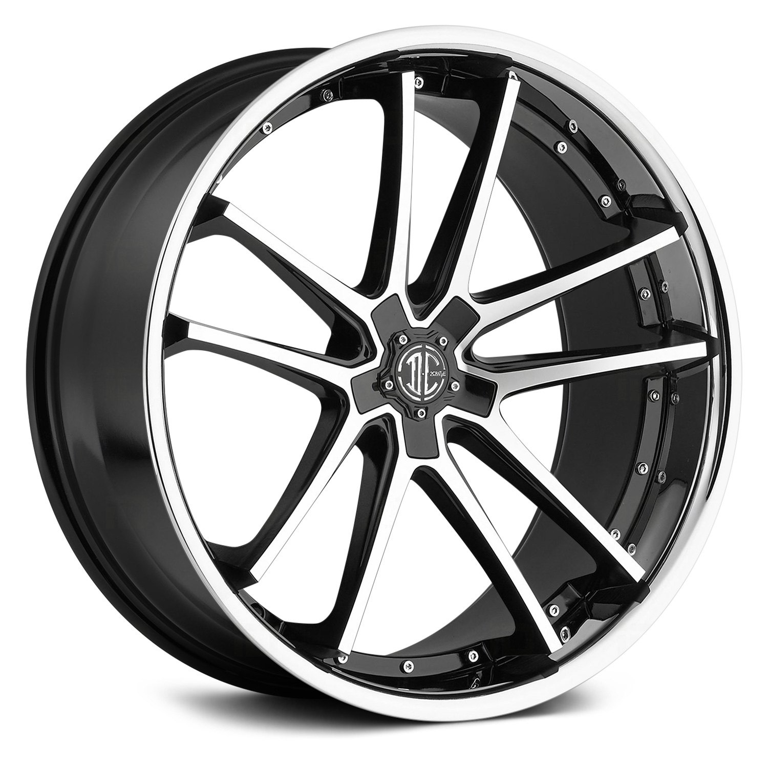 2CRAVE® NUMBER 34 Wheels - Gloss Black with Machined Face and Chrome ...
