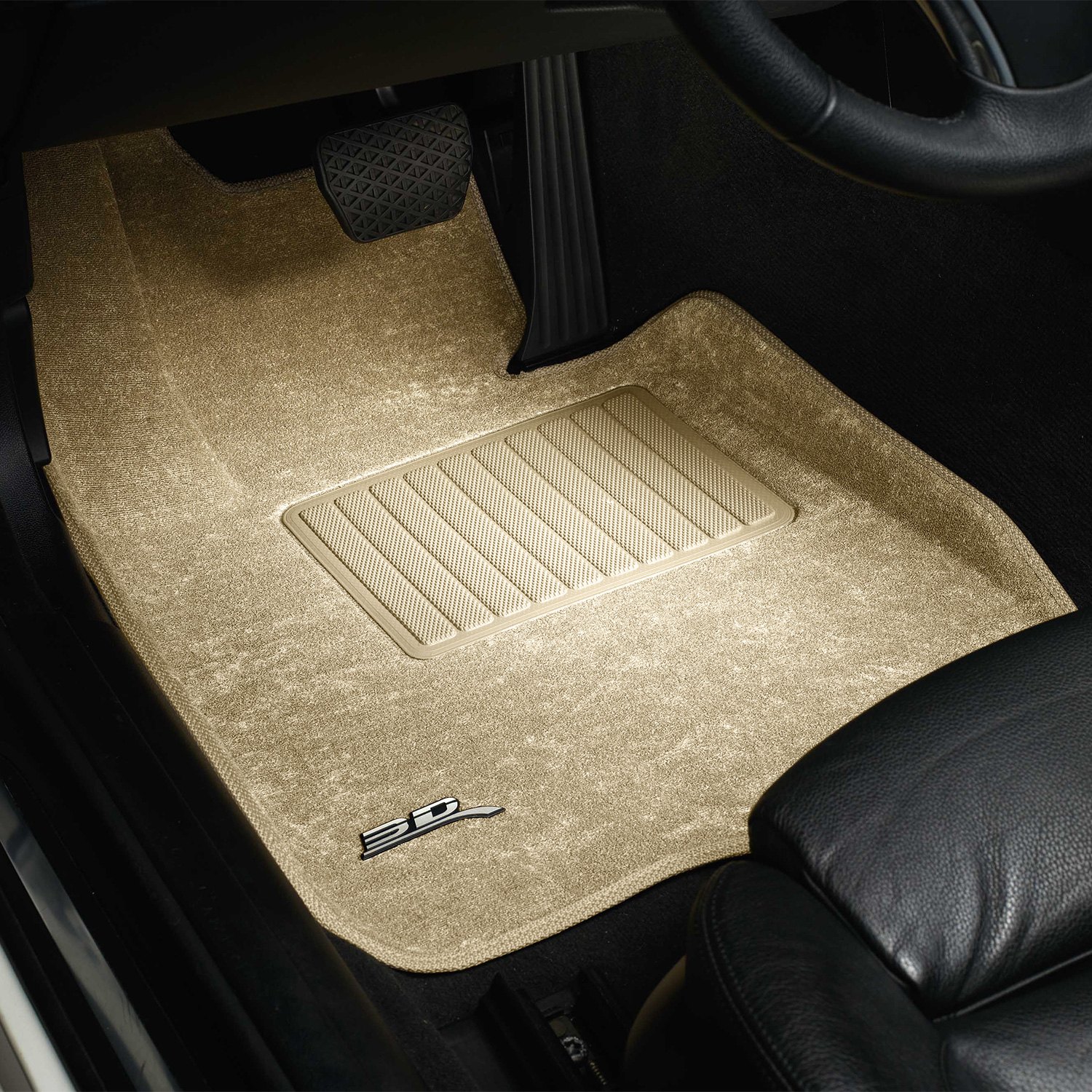 Classic Carpet Black 3D MAXpider Front Row Custom Fit Floor Mat for Select Ford Mustang Models