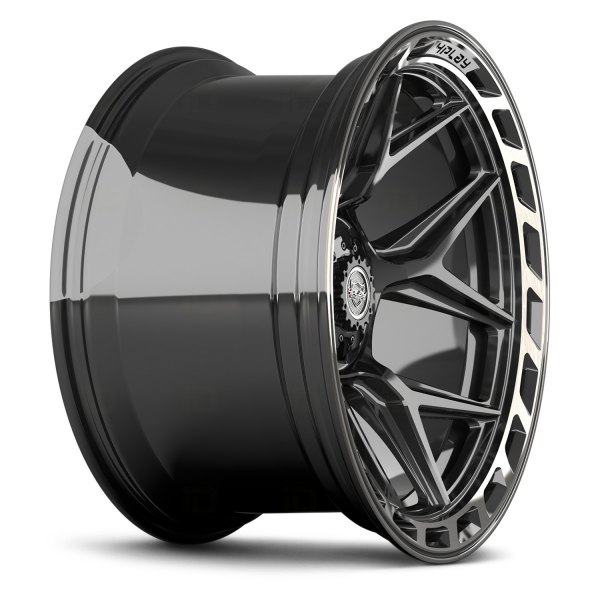 4PLAY® 4P55 Wheels - Black with Brushed Face Rims - 9510661
