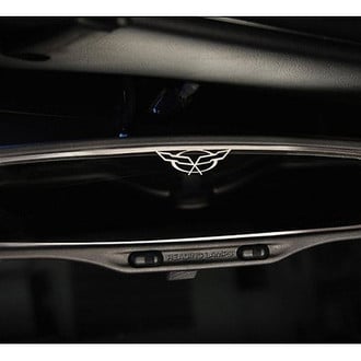 American Car Craft® - Rear View Mirror Trim with Crossed Flags