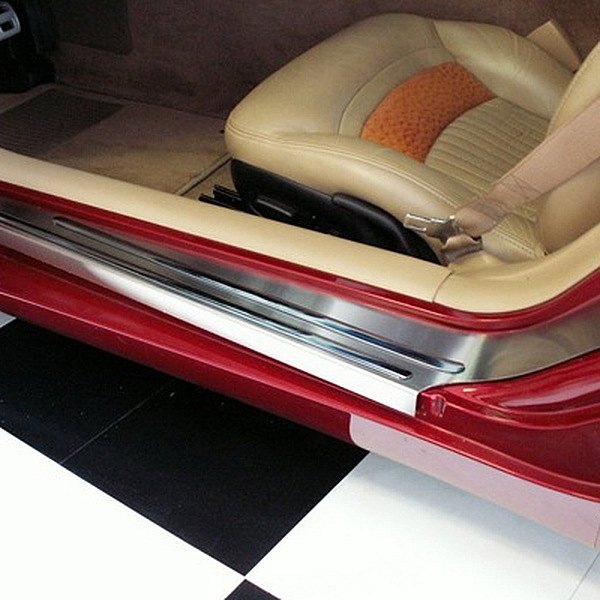American Car Craft® - Brushed Outer Door Sills with Ribs