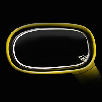 ACC® - Brushed Side View Mirror Trim with Crossed Flags Logo