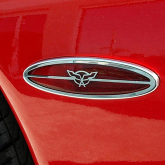 American Car Craft® - GM Licensed Crossed Flags Style Rear Side Marker Trim