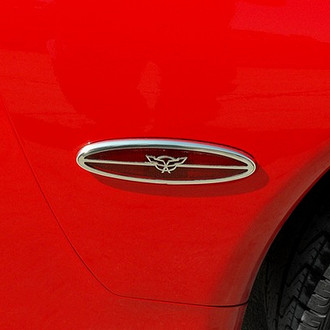 ACC® - GM Licensed Crossed Flags Style Brushed Rear Side Marker Trim