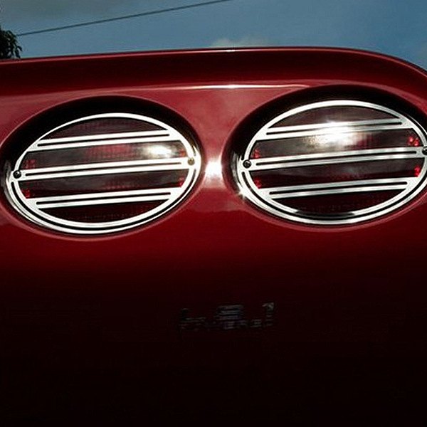American Car Craft® - Slotted Style Polished Tail Light Grilles