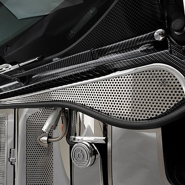 American Car Craft® - Perforated Polished Wiper Cowl Covers