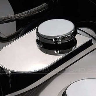 ACC® - Plain Style Polished Master Cylinder Cover with Cap Covers