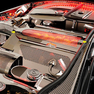ACC® - Perforated Red Illuminated Polished Low Profile Plenum Cover